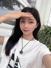 喜玉枝和田玉青玉平安扣吊墜男女玉佩掛件玉石玉墜生日禮物送女友首飾 青玉平安扣【20-22mm黑繩】 曬單實拍圖