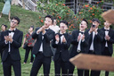 YCYU伴郎服出租兄弟裝新郎西服三件套伴郎團(tuán)結(jié)婚禮服大碼男士西裝租賃 (深灰色西裝 4件套  領(lǐng)結(jié)款) 35 曬單實拍圖