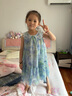 ASK JUNIOR兒童裙子夏女小童娃娃領(lǐng)連衣裙無袖背心裙度假網(wǎng)紗裙 藍(lán)紫  120  曬單實(shí)拍圖