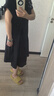 愛(ài)居兔輕通勤短袖連衣裙夏季新款女時(shí)尚小黑裙長(cháng)裙EQLBJ2Q729A 赫本黑29 M 曬單實(shí)拍圖