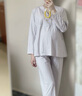 歌美姿孕婦睡衣長(cháng)袖家居服套裝春夏產(chǎn)前產(chǎn)后喂奶莫代爾月子服 【四季款】夢(mèng)境鳶尾(紫) 2XL 曬單實(shí)拍圖