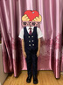 羅蒙黑色兒童領結寶寶舞臺表演男童襯衣蝴蝶結小孩子領花英倫紳士 紅藏青條領帶 曬單實拍圖