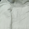 茵曼法式V領(lǐng)重工刺繡襯衫2025夏季女裝新款度假風(fēng)泡泡袖 純白色  M 曬單實(shí)拍圖