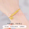 老鳳祥招財(cái)五帝錢手鏈女S925銀木馬首飾生日七夕情人節(jié)禮物送女友老婆 曬單實(shí)拍圖