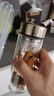 明霞雙層純鈦玻璃杯男女士高檔水杯泡茶杯家用帶蓋耐高溫茶水分離杯子 鋼本色360ml 曬單實拍圖