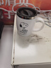 史努比（SNOOPY）保溫杯 帶手柄不銹鋼辦公保溫杯水杯可愛(ài)杯子情侶杯 DP-5002 420ML 白色 曬單實(shí)拍圖