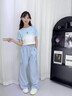 優(yōu)優(yōu)1點(diǎn)（Yoyo one）工裝褲女童夏季套裝2025新款兒童短袖運(yùn)動(dòng)服潮酷夏裝大童夏天衣服 18908漸變藍(lán)15029藍(lán)色 150 150cm 曬單實(shí)拍圖