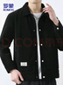 羅蒙（ROMON）外套男士春秋季夾克男休閑商務(wù)青年茄克衫工裝上衣男裝 黑色 4XL 曬單實(shí)拍圖
