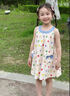 歐姆熊女童吊帶連衣裙夏季2025新款洋氣夏日小女孩寶寶兒童夏裝公主裙子 米白色 120 CM 曬單實(shí)拍圖