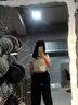 衣品元冰絲工裝褲女2025夏季寬松高腰束腳休閑褲夏天潮流寬松直筒大口袋 黑色 M (90-110斤） 曬單實(shí)拍圖