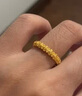 老廟黃金戒指足金古法花絲女戒送女友老婆生日節(jié)日禮物 多退少補 約3.7g/12號(適用11-13#) 曬單實拍圖