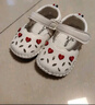 兔兔大文嬰幼兒鞋子0-1歲學(xué)步鞋夏季6-12個(gè)月女寶寶防滑軟底不掉步前涼鞋 愛(ài)心米白單鞋 內(nèi)長(zhǎng)12.5cm（建議3-12個(gè)月） 曬單實(shí)拍圖