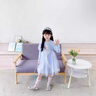 G.DUCKKIDS小黃鴨愛(ài)莎公主裙女童連衣裙秋裝2025新款兒童艾莎裙子女寶寶紗裙 藍色 110 建議4~5歲【100-110cm】cm 曬單實(shí)拍圖