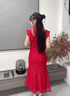 枝己紅色新中式新娘旗袍敬酒服2025新款古裝婚紗結(jié)婚訂婚回門服 QP04 L 曬單實(shí)拍圖