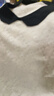 品彩（PinCai）短袖T恤女減齡圓領(lǐng)娃娃領(lǐng)提花盤(pán)格冰絲針織上衣P52T106 曬單實(shí)拍圖