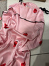 WVD國際品牌女童夏季冰絲吊帶睡裙公主風家居服 草莓粉:冰絲睡裙 110 (建議身高100cm左右) 曬單實拍圖