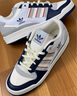 adidas FORUM LOW CL低幫休閑籃球板鞋男女新款阿迪達(dá)斯三葉草   深靛藍(lán)/淺灰/粉白   44 曬單實(shí)拍圖