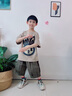 G.DUCKKIDS小黃鴨兒童裝男童夏裝套裝中大童男孩夏季運(yùn)動(dòng)夏款薄款酷帥氣潮 咖綠 160 cm 曬單實(shí)拍圖