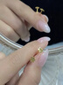 中國黃金（CHINA GOLD）四葉草黃金耳釘女足金碎碎冰冰耳飾首飾七夕情人節(jié)生日禮物送女友 足金碎冰冰四葉草耳釘-約0.9g 曬單實(shí)拍圖