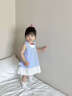 哈羅小黃鴨 HAL.DUCK女童夏季蝴蝶結連衣裙2025新款兒童裝洋氣公主裙女寶寶夏裝背心裙 天藍色 90 cm 曬單實拍圖
