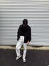 普戈斯（PUGESI）胖子大碼外套男春夏秋季新款上衣潮流休閑戶外寬松褂子翻領(lǐng)夾克 JK3089黑色 3XL 建議170-190斤 曬單實(shí)拍圖