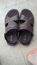 涼鞋男士夏天2025新款透氣防滑耐磨沙灘鞋上班外穿司機開(kāi)車(chē)涼拖鞋 棕色 【加厚按摩底】 41 【標準尺碼-極速發(fā)貨】 曬單實(shí)拍圖