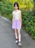 班尼路女童夏季套裝運(yùn)動(dòng)裙褲2025新款女孩涼感速干短袖洋氣短褲裙子夏裝 綠BN綠花小兔X+黑BN抱心兔XS 150 【推薦體重68-80斤】 曬單實(shí)拍圖
