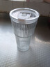 大容量豎紋吸管杯玻璃杯夏季女水杯冰美式咖啡冷飲杯家用杯子 竹節(jié)杯【單只】600ml 曬單實拍圖