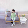 奧特曼童裝女童套裝春秋季2025新款洋氣兒童衣服女孩韓版假兩件時髦秋裝 綠色 90 建議80-90cm1歲半-2歲 曬單實拍圖
