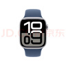 Apple/蘋(píng)果 Watch Series 10 智能手表GPS款42毫米銀色鋁金屬表殼丹寧色運動(dòng)型表帶S/M MX1J3CH/B 曬單實(shí)拍圖