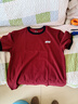 名創(chuàng  )優(yōu)品（MINISO）純棉t恤男夏季撞色寬松高級感2025新款青少年潮流短袖 酒紅 L 曬單實(shí)拍圖