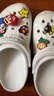 crocs卡駱馳貝雅卡駱班|205089 白/深藍(lán)-126 36/37(220mm)  曬單實(shí)拍圖