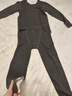 北極絨男士保暖內衣男套裝德加絨加厚發(fā)熱抗防寒青少年無(wú)痕貼身秋衣秋褲 深灰色 （上衣+褲子） XL 【建議120-150斤-羊毛蠶絲】 曬單實(shí)拍圖