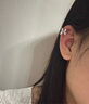 彩萊婭925純銀蝴蝶結(jié)耳夾女無(wú)耳洞耳環(huán)女士甜美可愛耳骨夾假耳釘女耳飾 白金色(不同邊) 925銀 曬單實(shí)拍圖