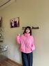 波司登（BOSIDENG）2025新款輕薄羽絨服女短款90絨立領(lǐng)菱格寬松時尚外套B250135326 子黛粉|1738 S 160/84A 體重約110-125斤 曬單實(shí)拍圖