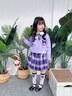 G.DUCKKIDS女童套裝春秋季2025新款衣服兒童小女孩洋氣秋裝jk學(xué)院風(fēng)套裝裙子 紫色三件套 130 cm 曬單實(shí)拍圖