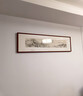 摩馬藝品富春山居圖國畫(huà)山水畫(huà)新中式客廳裝飾畫(huà)辦公室字畫(huà)沙發(fā)背景畫(huà) 雅致紅褐實(shí)木畫(huà)框（卷一） 55x202 曬單實(shí)拍圖