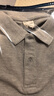 SIMWOOD/簡木男裝【寬松版】265g棉sorona雙珠地短袖POLO衫男SO210053 淺花灰 L (建議136-150斤) 曬單實拍圖