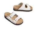 TOOMANYSHOES 【王玉雯同款】 小島度假夏季新款勃肯鞋女外穿厚底沙灘涼拖女鞋 米白 35 曬單實(shí)拍圖