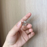 中國黃金鉆石鉑金戒指女求婚鉆戒白金婚戒結婚紀念日禮物送老婆女友生日 一吻定情鉑金鉆戒-10分【京速達】 曬單實(shí)拍圖
