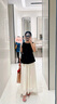 允橘套裝兩件套法式連衣裙裙子女夏季2025新款高級(jí)感女人味小香赫本風(fēng) 法式珍珠領(lǐng)套裝【背心+半身裙】 M 建議95-105斤 曬單實(shí)拍圖