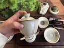 EATKM輕奢品牌汝窯功夫茶具套裝蓋碗茶具整套高檔茶壺茶杯套裝喬遷送禮 汝窯七方蓮開15入·葉黃 曬單實(shí)拍圖