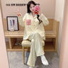 伊棠朵睡衣女春秋季甜美波點(diǎn)長(cháng)袖長(cháng)褲少女日系可愛(ài)卡通家居服套裝可外穿 616C# M 80-100斤 曬單實(shí)拍圖