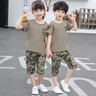 G.duck童裝男童夏裝套裝2024新款男女童迷彩服兒童軍訓服學(xué)生夏令營(yíng)班服 軍綠迷彩 90碼(建議寶寶10-12公斤 24-36個(gè) 曬單實(shí)拍圖