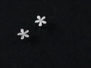 QMXDS999純銀小花螺絲耳釘女士耳骨防掉紐扣養(yǎng)耳環(huán)免摘足銀兒童耳飾 S999足銀小花+螺絲耳堵 曬單實(shí)拍圖