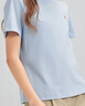 Hush Puppies【百搭經(jīng)典】暇步士女裝2025夏季簡約基礎(chǔ)款棉感短袖圓領(lǐng)衫 海藍(lán)色 XL 曬單實(shí)拍圖