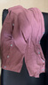 浪莎（LangSha）艾灸服男女時(shí)尚前后開(kāi)扣女款采耳美容大碼男款按摩刮痧理療汗蒸服 豆粉女款 28231 XL 【女125斤/男135斤】 曬單實(shí)拍圖