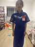 服務(wù)車兒童成人航空飛行員演出服中國夢航天夢表演服科技感太空角色扮演 B款藍(lán)色短袖 （連體服裝）男女同款 160 曬單實(shí)拍圖