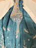 G.DUCKKIDS小黃鴨童裝馬面裙女童套裝春秋新款兒童衣服新中式漢服女孩兩件套 孔雀藍(lán)云肩三件套 120 尺碼5~6歲【110-120cm】 曬單實拍圖