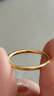 中國黃金（CHINA GOLD）素圈黃金戒指女實心三生三世足金戒指七夕情人節(jié)禮物送女朋友老婆 約2.7g/19號【古法】 曬單實拍圖